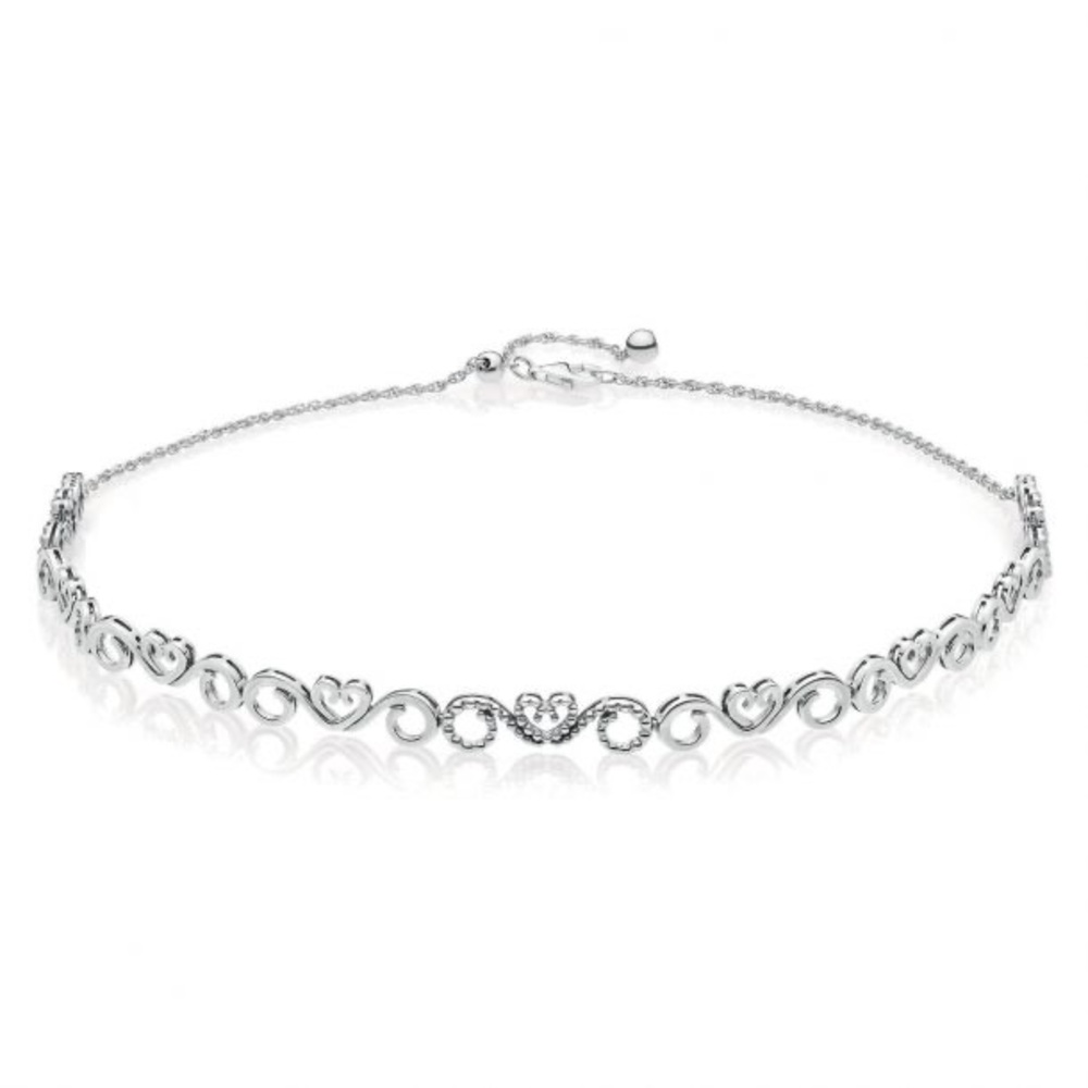 Pandora Heart Swirls Choker  397129CZ-38